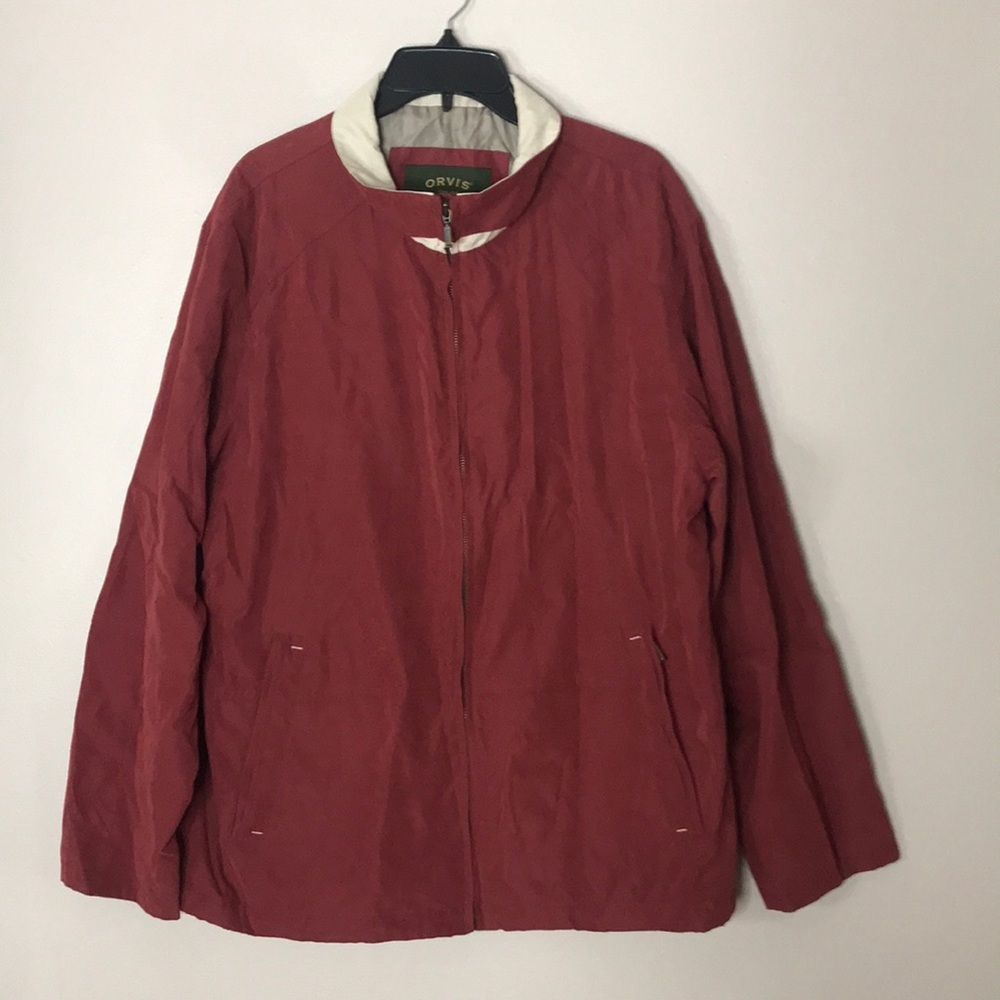 Orvis lightweight zip up nylon jacket with pockets size large